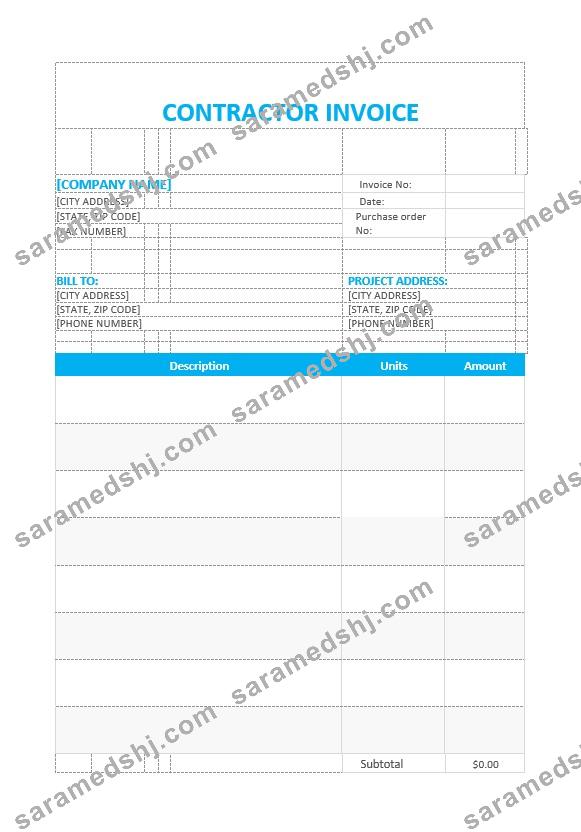 Contractor Invoice Template
